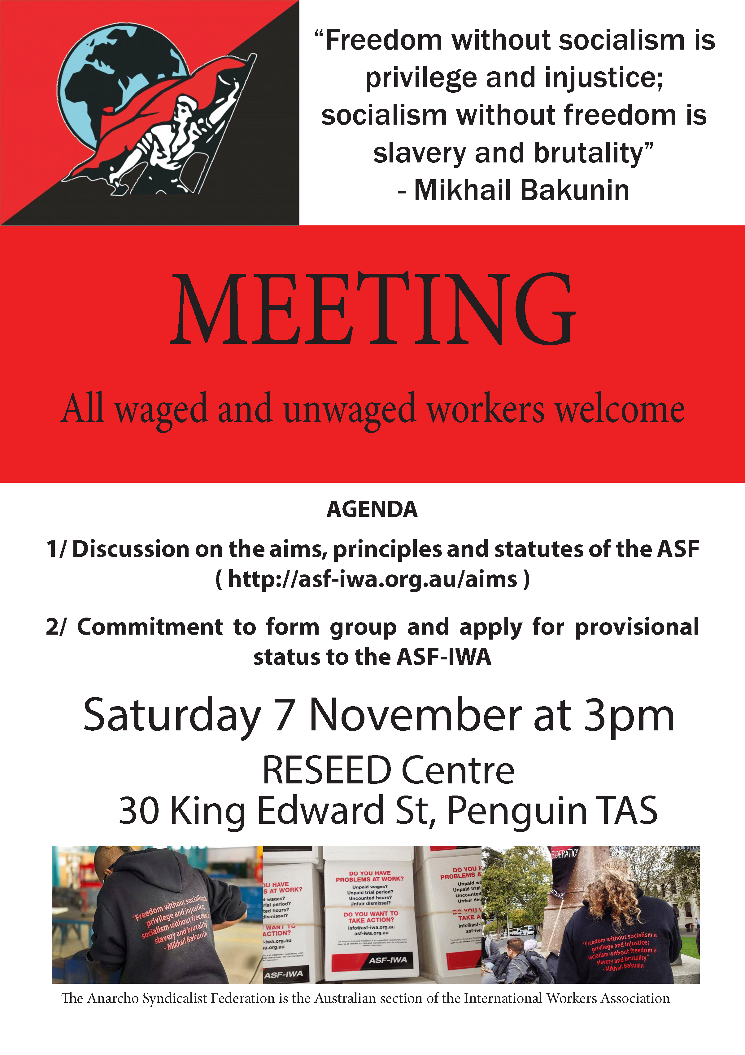 ASF-IWA Tassie Initiative Meeting 7 Nov 2015